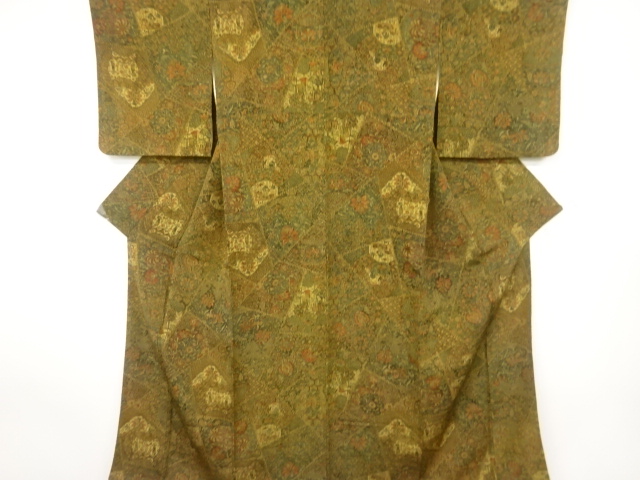 JAPANESE KIMONO / KOMON / CHIRIMEN / FLOWER